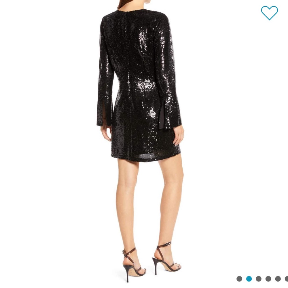 NWT Something Navy Long Sleeve Sequin Mini Dress - Picture 3 of 13